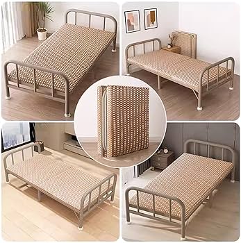 Amazon｜簡易折りたたみベッド マットレスなし 厚みのある鉄骨フレーム