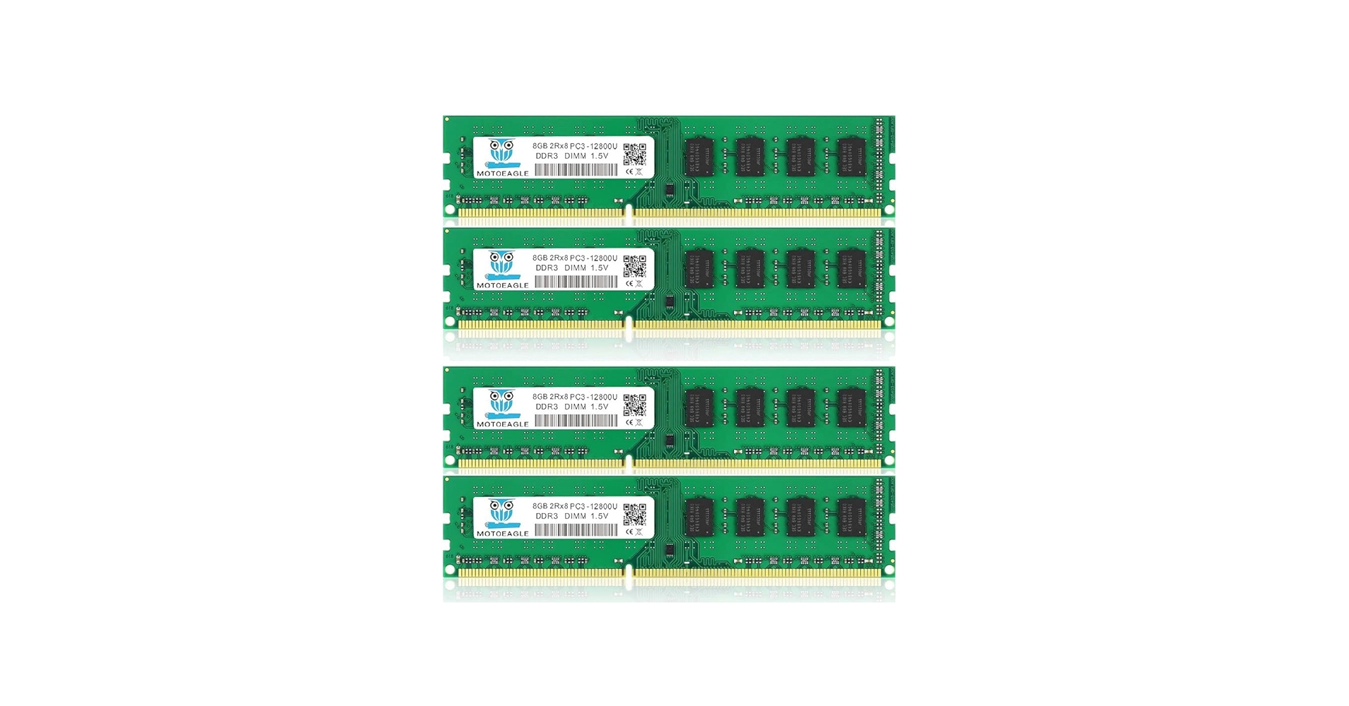 DDR3 RAM 32GB】 32GB (4X8GB) PC3-12800U DDR3-1600 UDIMM 2Rx8 DIMM