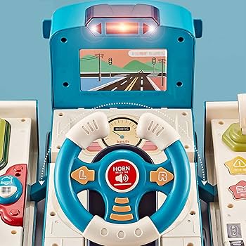 Amazon.co.jp: 子供の運転玩具赤ちゃん漫画変換バスシミュレーション