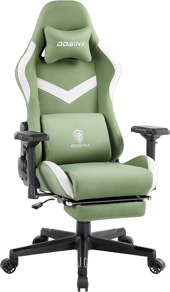 Amazon.co.jp: Dowinx ゲーミングチェア ファブリック オットマン付き