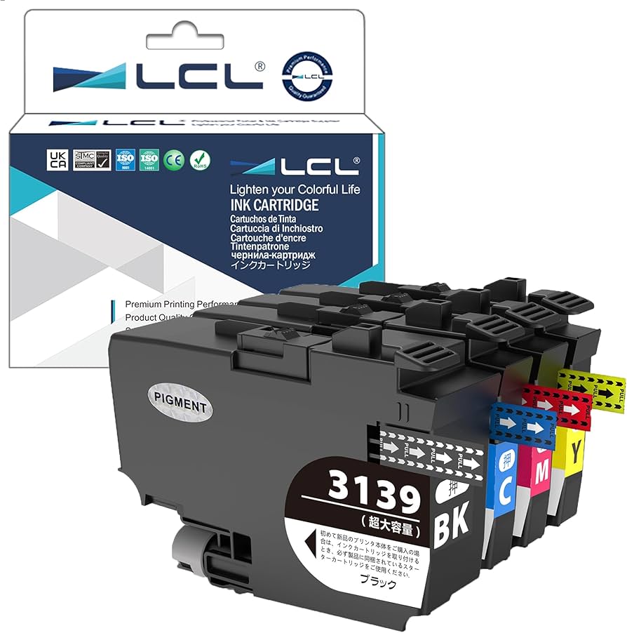 Amazon.co.jp: LCL Brother用 ブラザー用 LC3139-4PK LC3139 顔料 互換