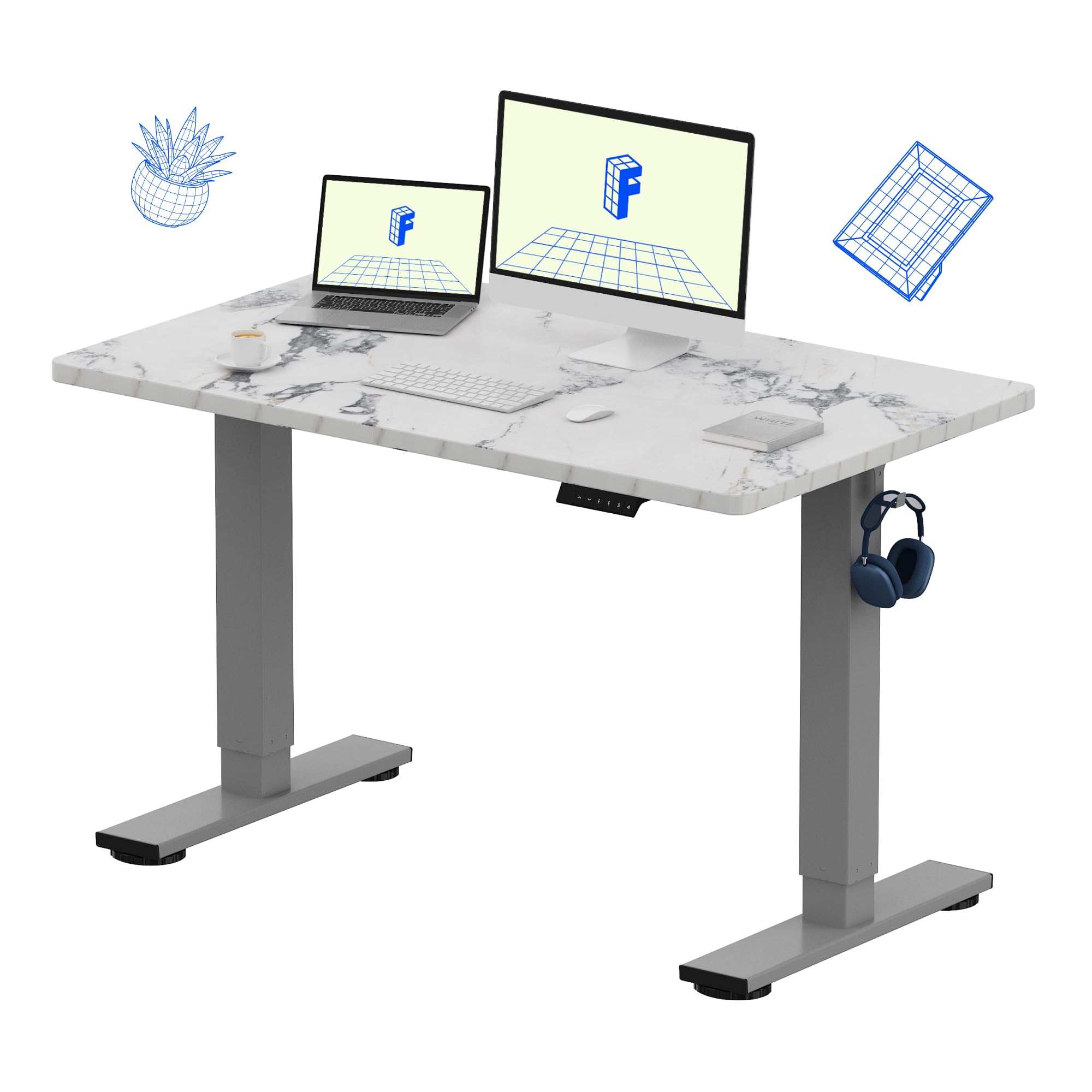 Amazon.com: FLEXISPOT EN1 One-Piece Standing Desk 48 x 30 Inches