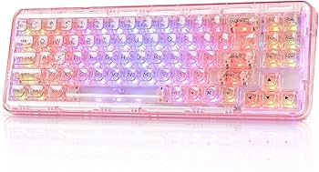 Amazon | YUNZII X71 メカニカルゲーミングキーボード 透明キー