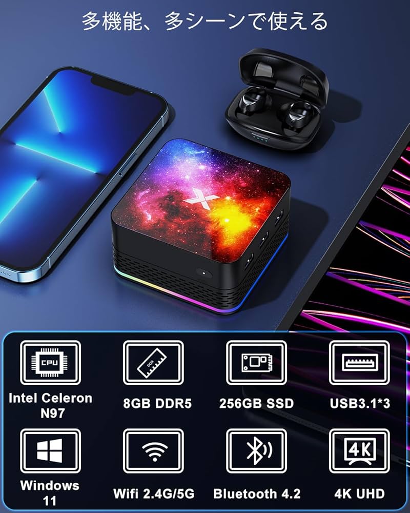 Amazon.co.jp: N97ミニPC celeron N97（最大3.6GHz）8GB 256GB m.2 SSD