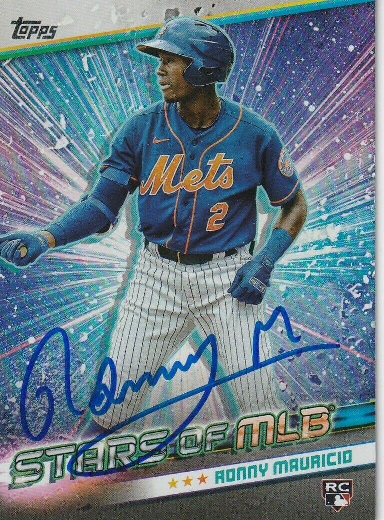 Ronny Mauricio New York Mets Signed 2024 Topps Chrome Stars Of Mlb