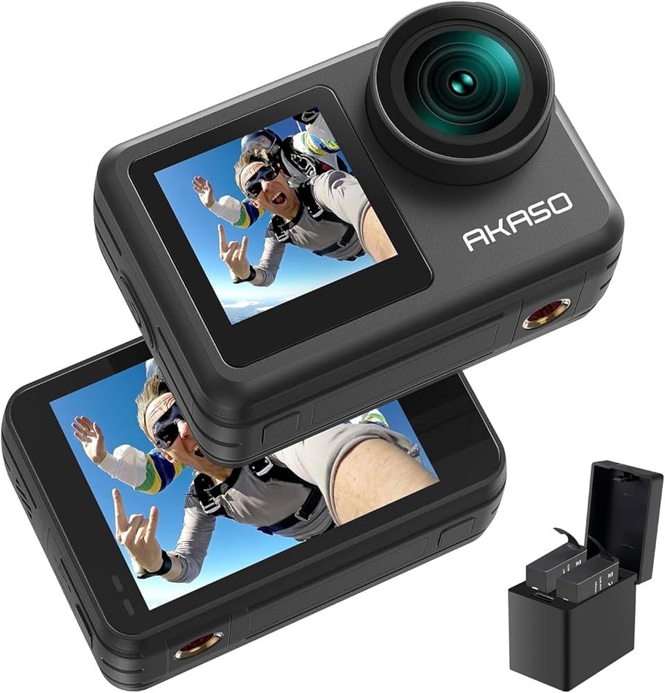 Amazon | AKASO Brave 7 LE アクションカメラ 4K60fps 20MP IPX7本機