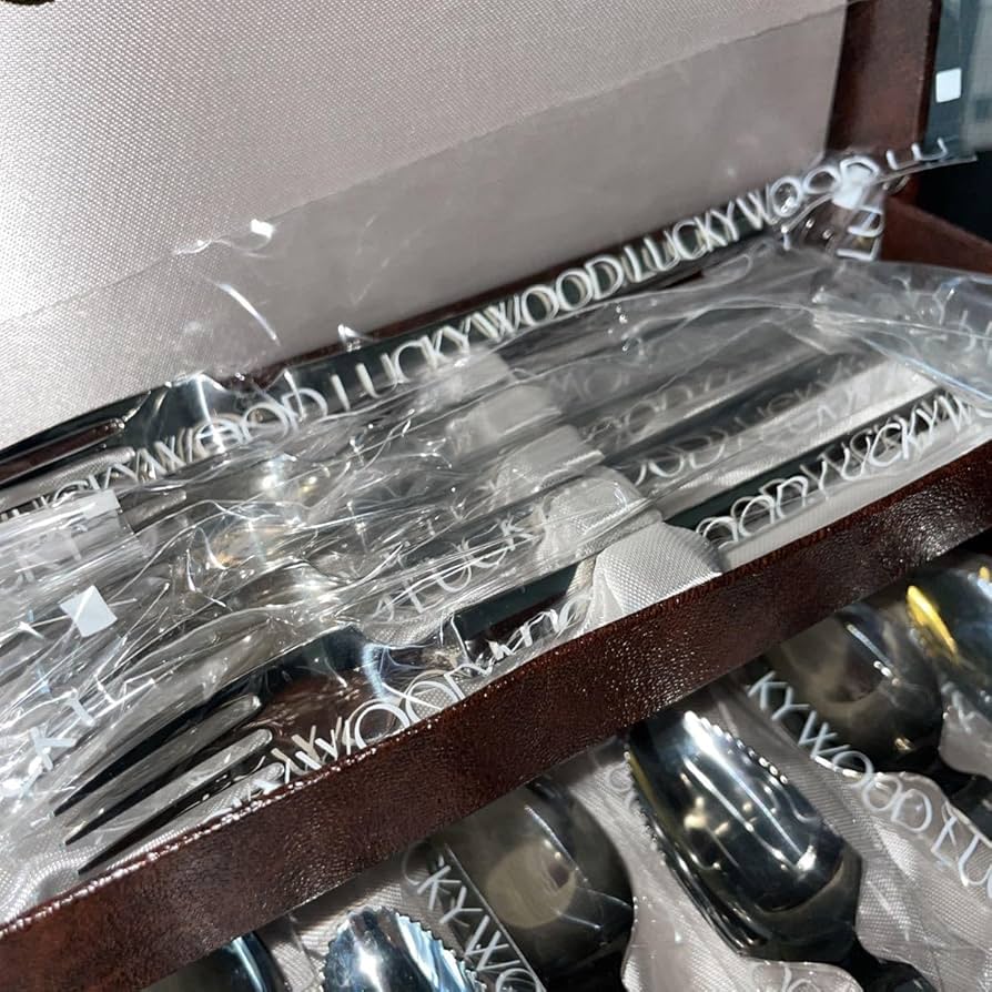 Amazon | ラッキーウッド オリジナルステンレス 18/12 カトラリー