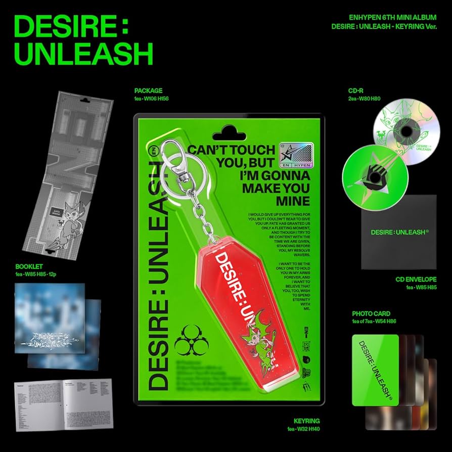 Amazon.com: E'NHYPEN DESIRE : UNLEASH 6th Mini Album KEYRING