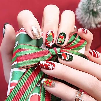 Amazon | ネイルパーツ クリスマス 約100セット 可愛い サンタ