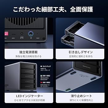 Amazon.co.jp: 【RAID機能対応】 UGREEN HDD ケース 3.5インチ 5Bay