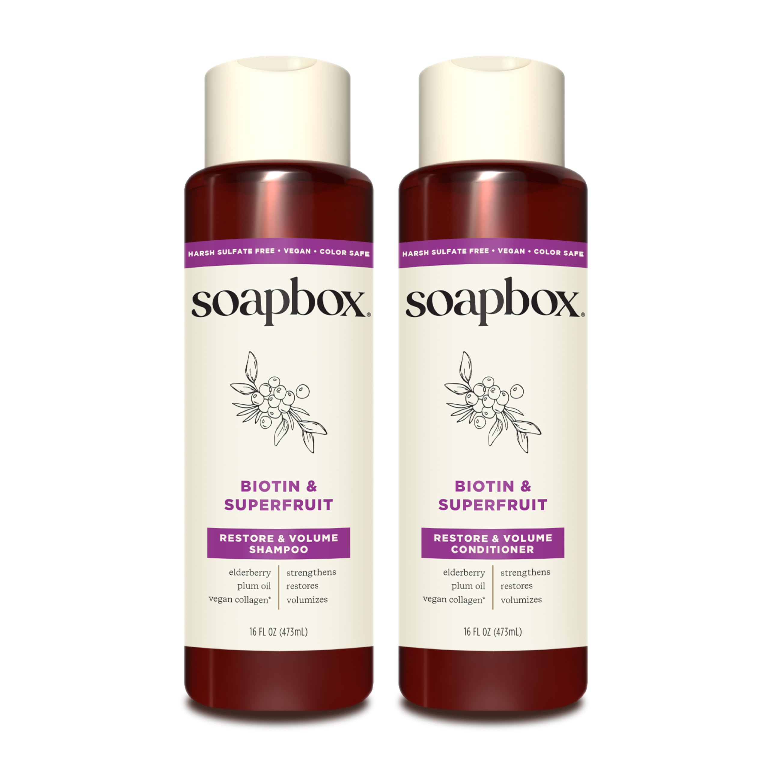 Amazon.com : Soapbox Biotin & Superfruit Shampoo & Conditioner Set