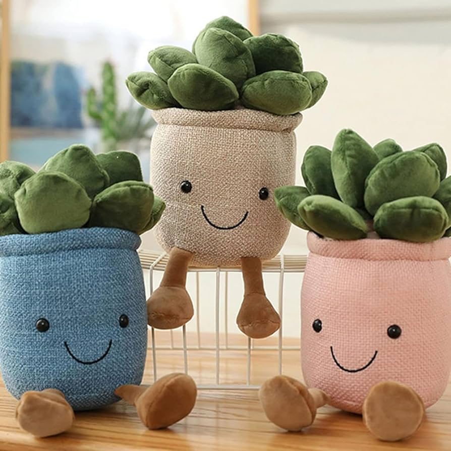 Amazon｜鉢植え ぬいぐるみ インテリア 可愛い 多肉植物 子供 おもちゃ