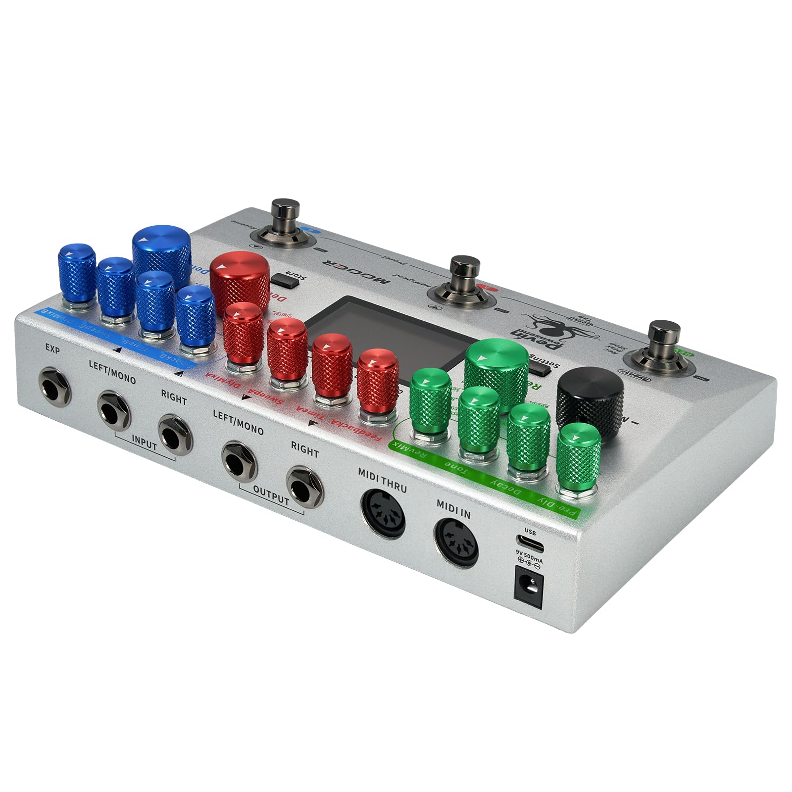 Amazon.com: MOOER Ocean Machine II Premium Dual Delay, Reverb and