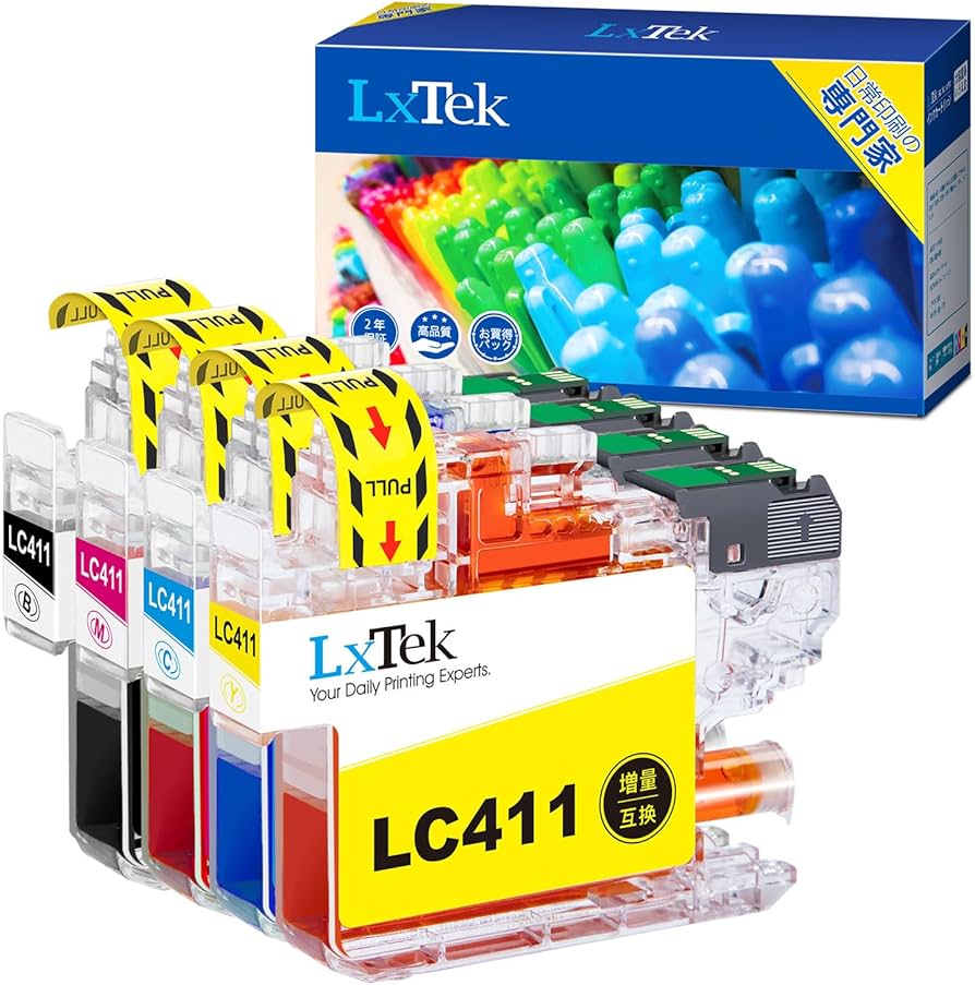 Amazon.co.jp: LxTex LC411 インク ブラザー用 インク LC411-4PK 純正