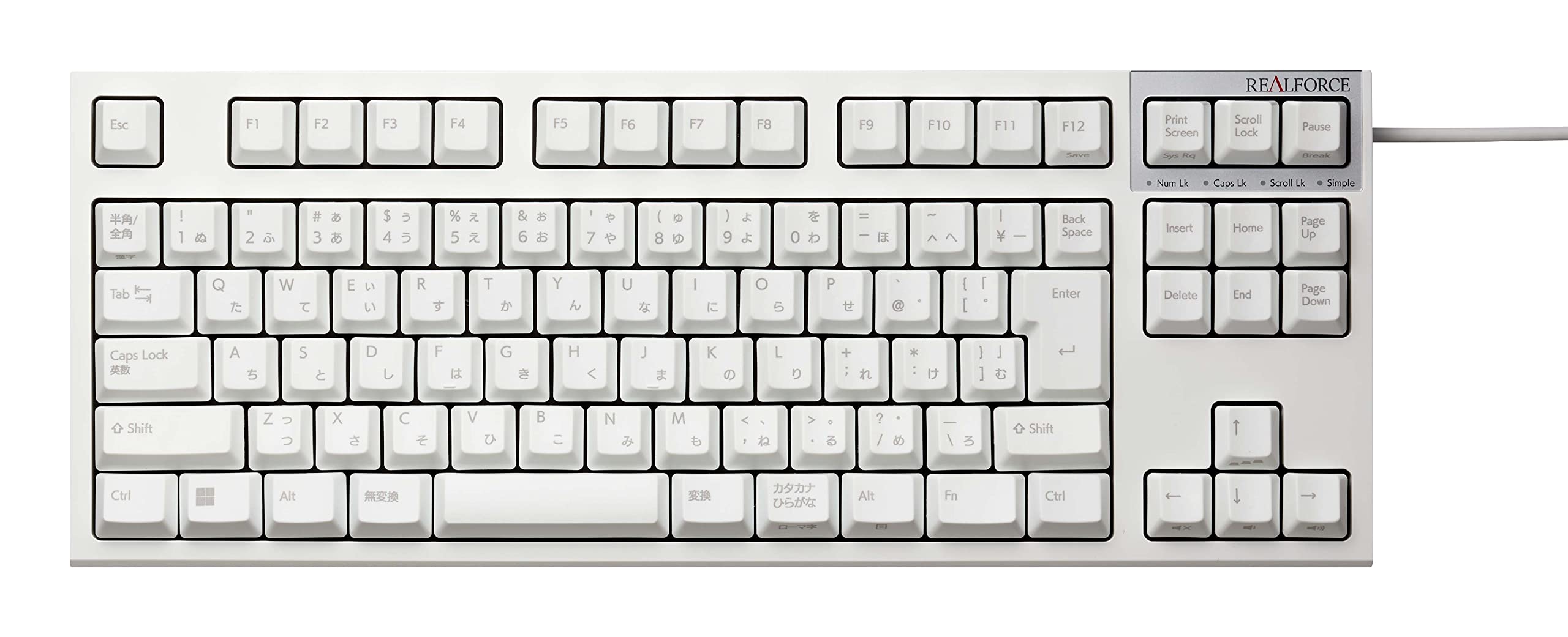 Amazon.co.jp: REALFORCE R3SC21 Keyboard Wired Numeric Keypadless