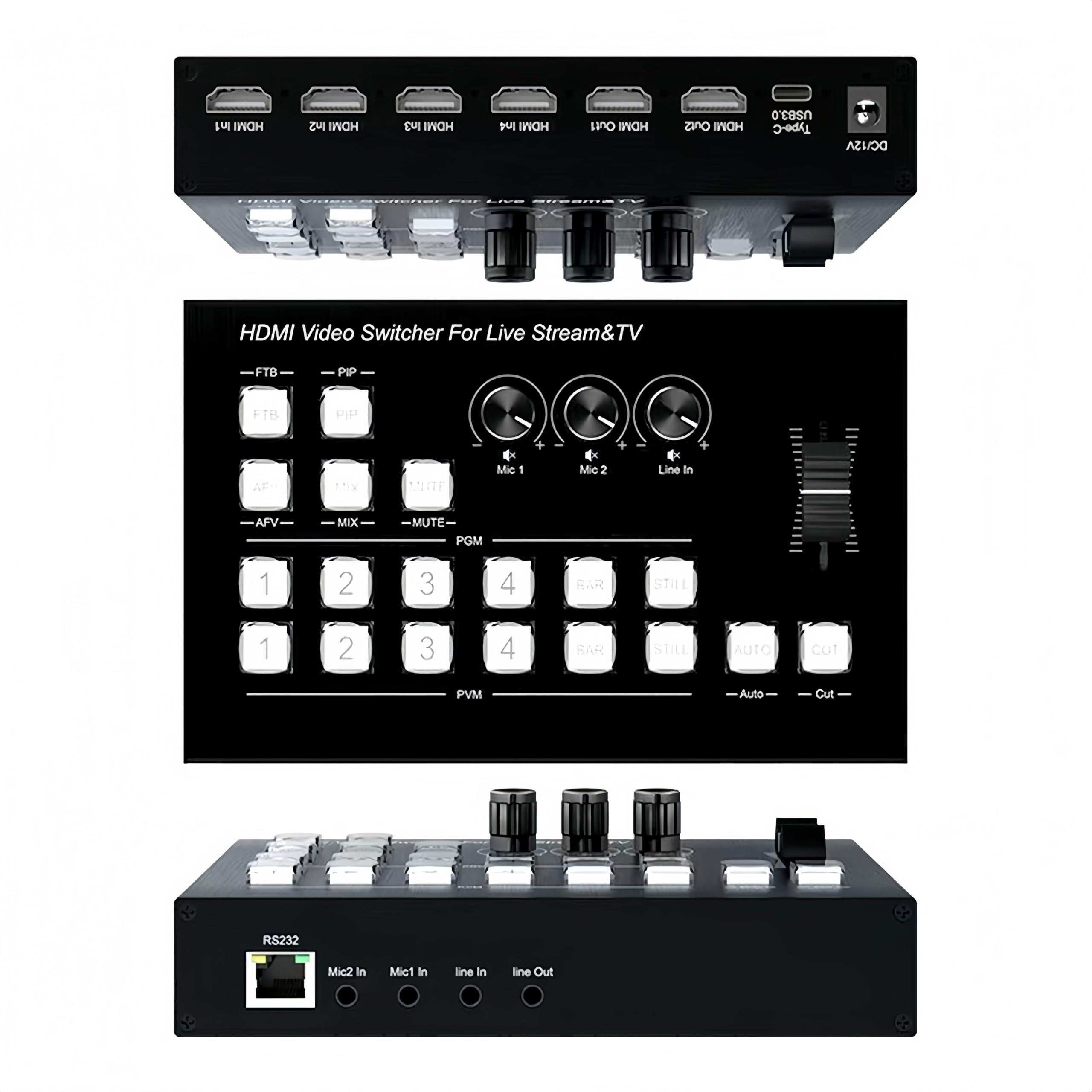 Amazon.com: Video Mixer Switcher 4K 4HDMI Input 2HDMI Output Multi