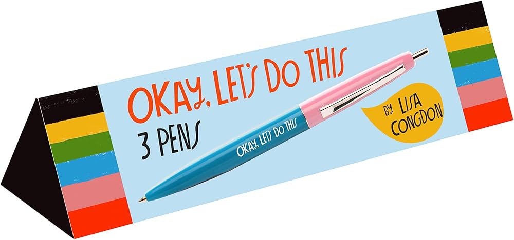 Amazon.com: Okay, Let's Do This 3 Pens (Lisa Congdon x Chronicle