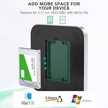 Amazon | AGPTEK Type-C ハブ ハードドライブエンクロージャ付き USB-C