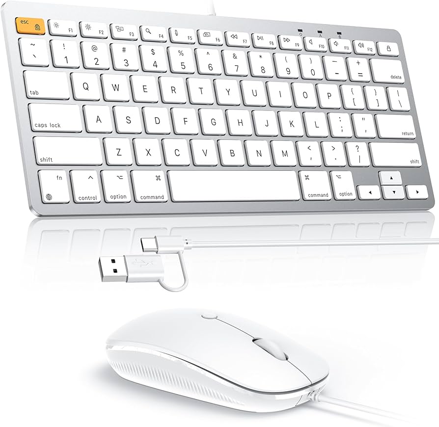 Amazon.com: OMOTON Wired Keyboard and Mouse Compatible with Mac