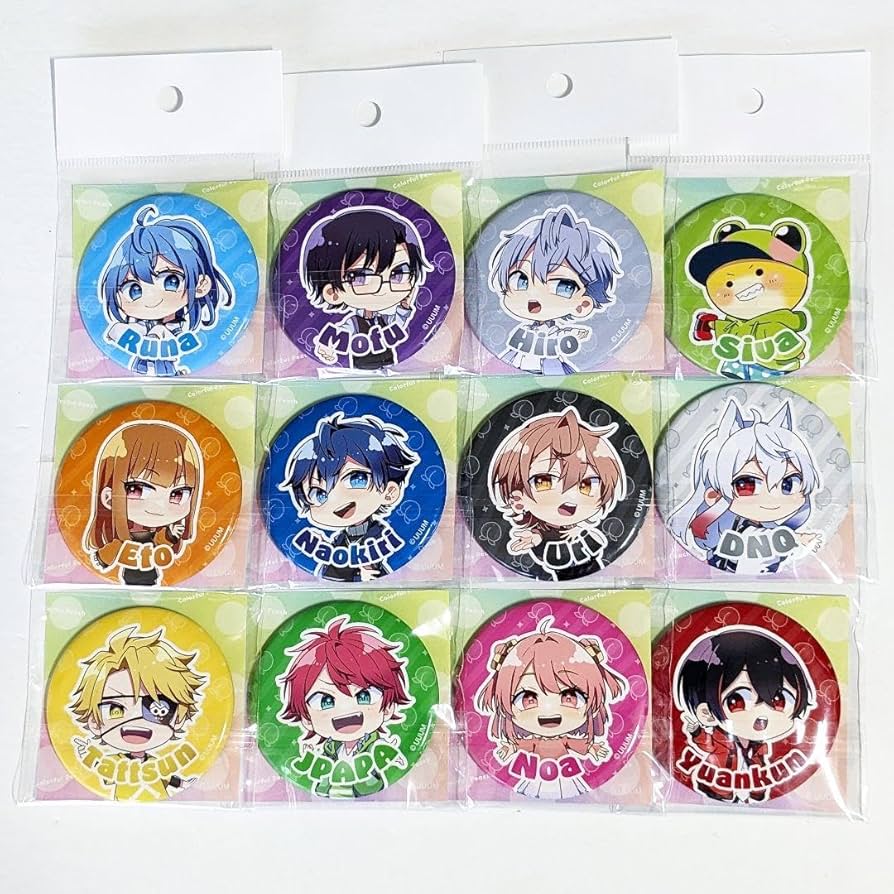 Amazon.co.jp: カラフルピーチ からぴち 缶バッジ コンプリート 12点