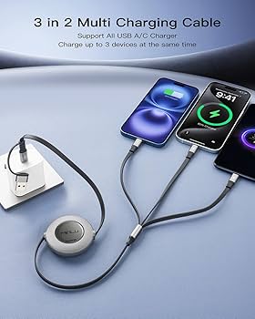 Amazon.co.jp: 充電ケーブル 巻き取り 6in1 Minlu [1.2m,2本セット