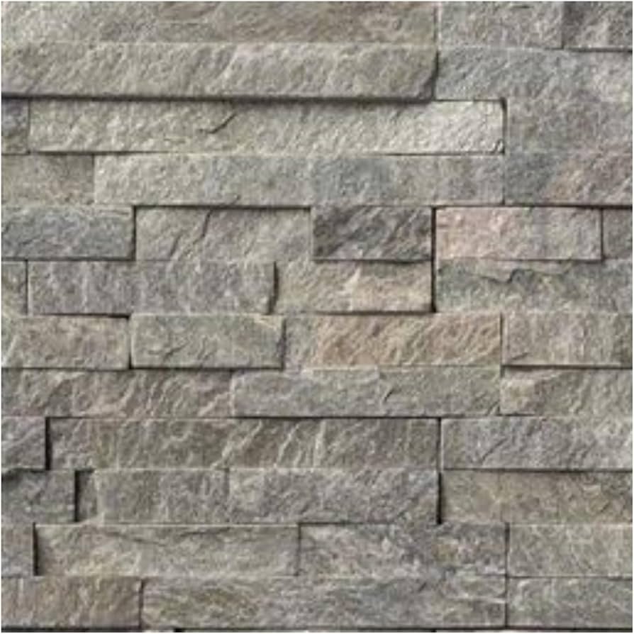 Amazon.com: Tenedos Sparkling Sage Green Stacked Stone Wall Ledger