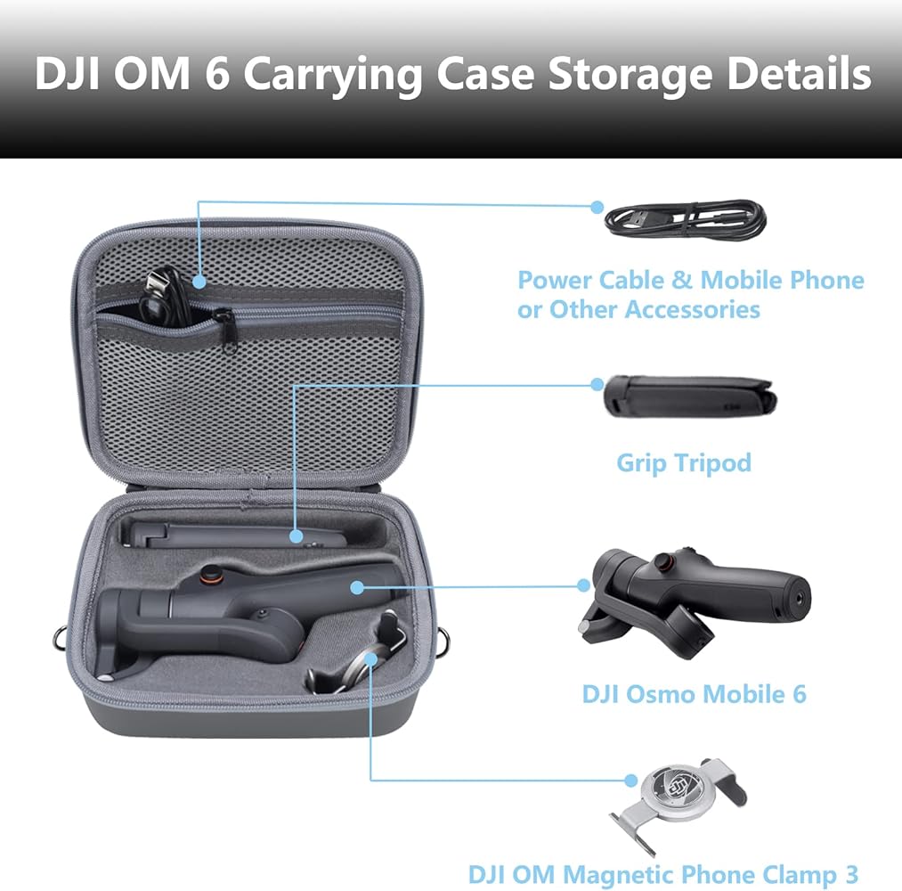 Amazon.com : Flyekist Travel Case for DJI OM 6 - Portable Storage