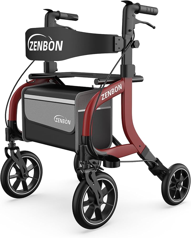 座面付き歩行器 シルバー 耐荷重100kg Amazon | ZENBON 歩行器