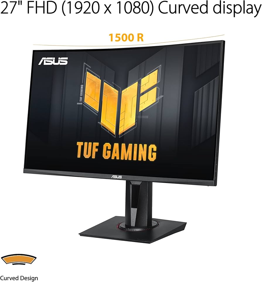 ASUS Monitor curvo para jogos TUF Gaming VG27VQM – Full HD de 68.6