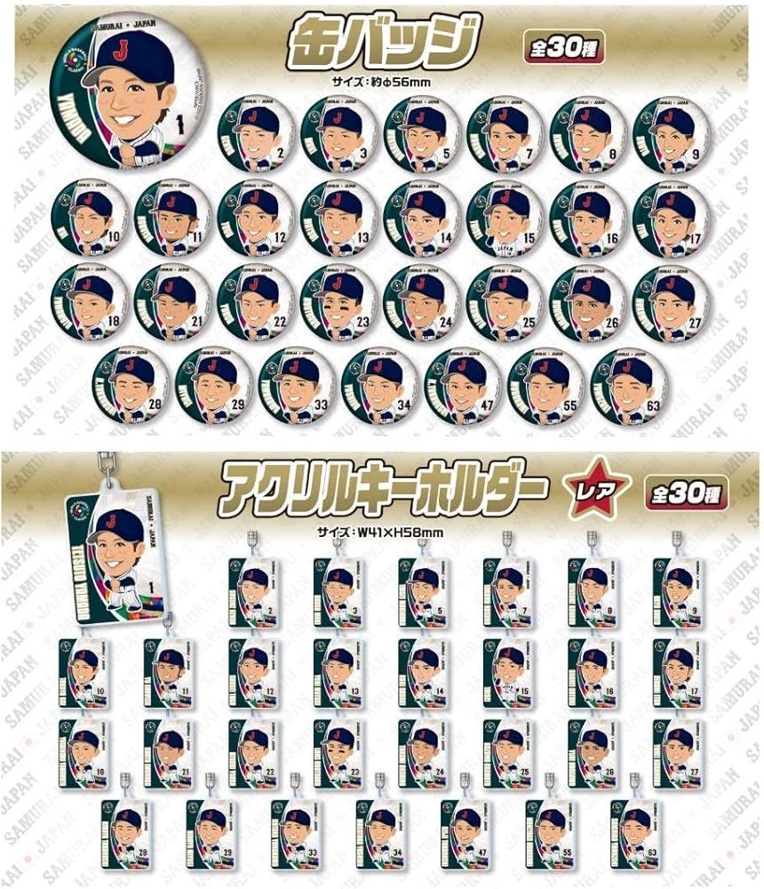Amazon.co.jp: WBC 侍ジャパンガチャ 第3弾ノーマル& コンプセット