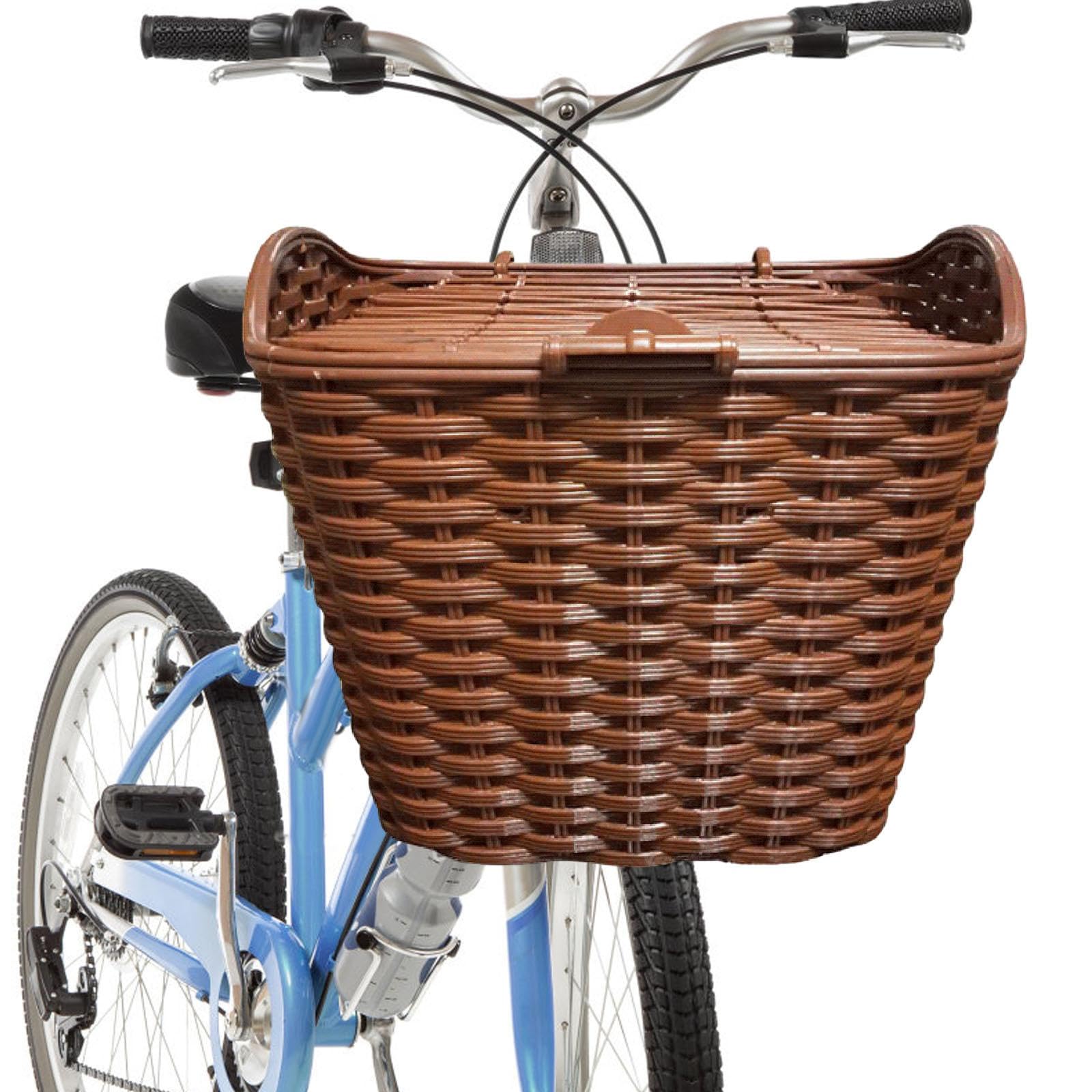 Amazon | TISHITA 蓋付き自転車かご、マウンテンバイク用自転車前かご