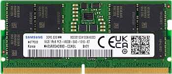 Samsung 16GB DDR5 4800MHz PC5-38400 CL40 SODIMM 1Rx8 1.1V Non-ECC