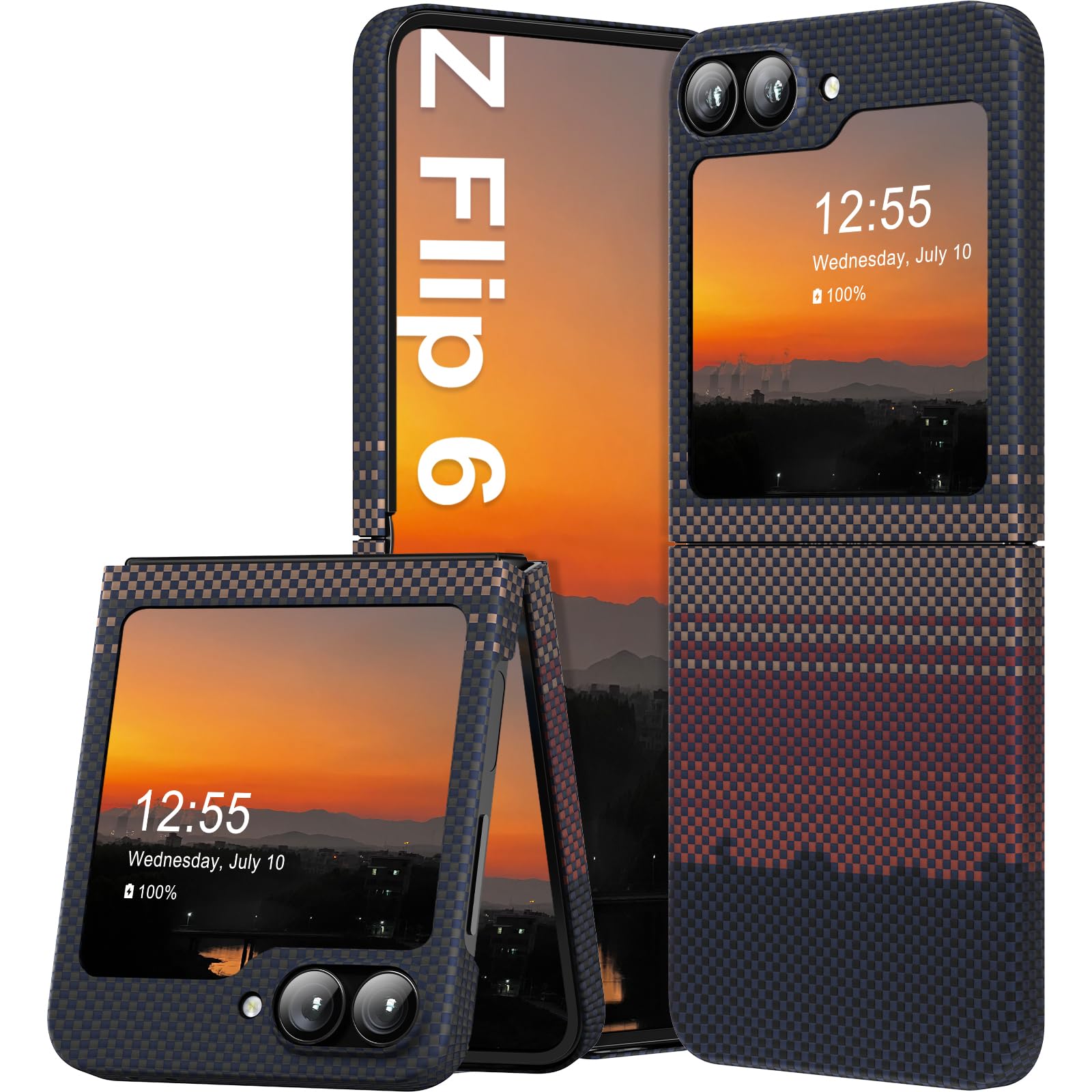 Amazon.co.jp: Samsung Galaxy Z Flip 6/Flip7 FE対応アラミド繊維