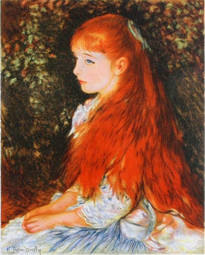 Amazon.co.jp: 絵画 版画 ルノワール 額付き 『イレーヌ・カーン・ダン