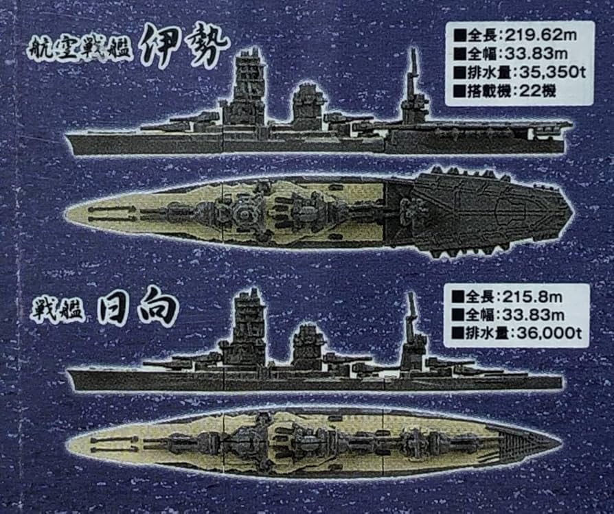 Amazon.co.jp: 1/2000 2隻セット 航空戦艦 伊勢 / 伊勢型戦艦2番艦