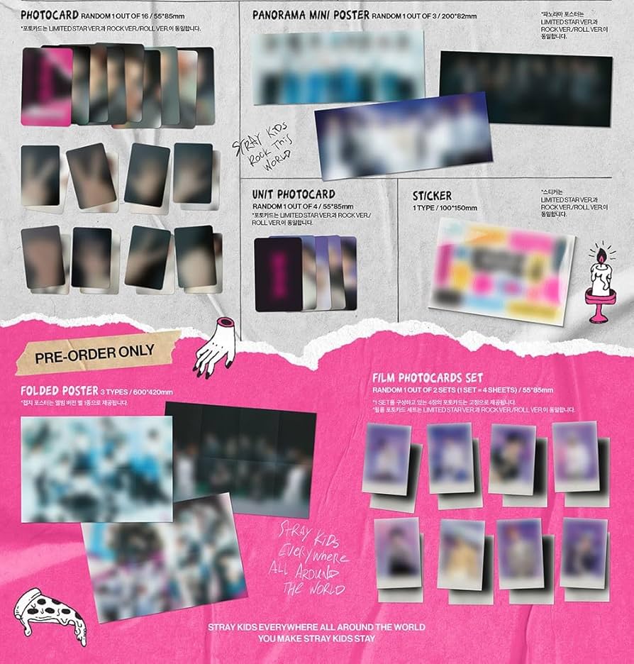 Amazon.com: Stray Kids 8th Mini Album 樂-ROCK STAR SET (ROCK/ROLL