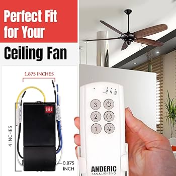 Amazon.com: Anderic Ceiling Fan Remote Control Kit Universal for 3