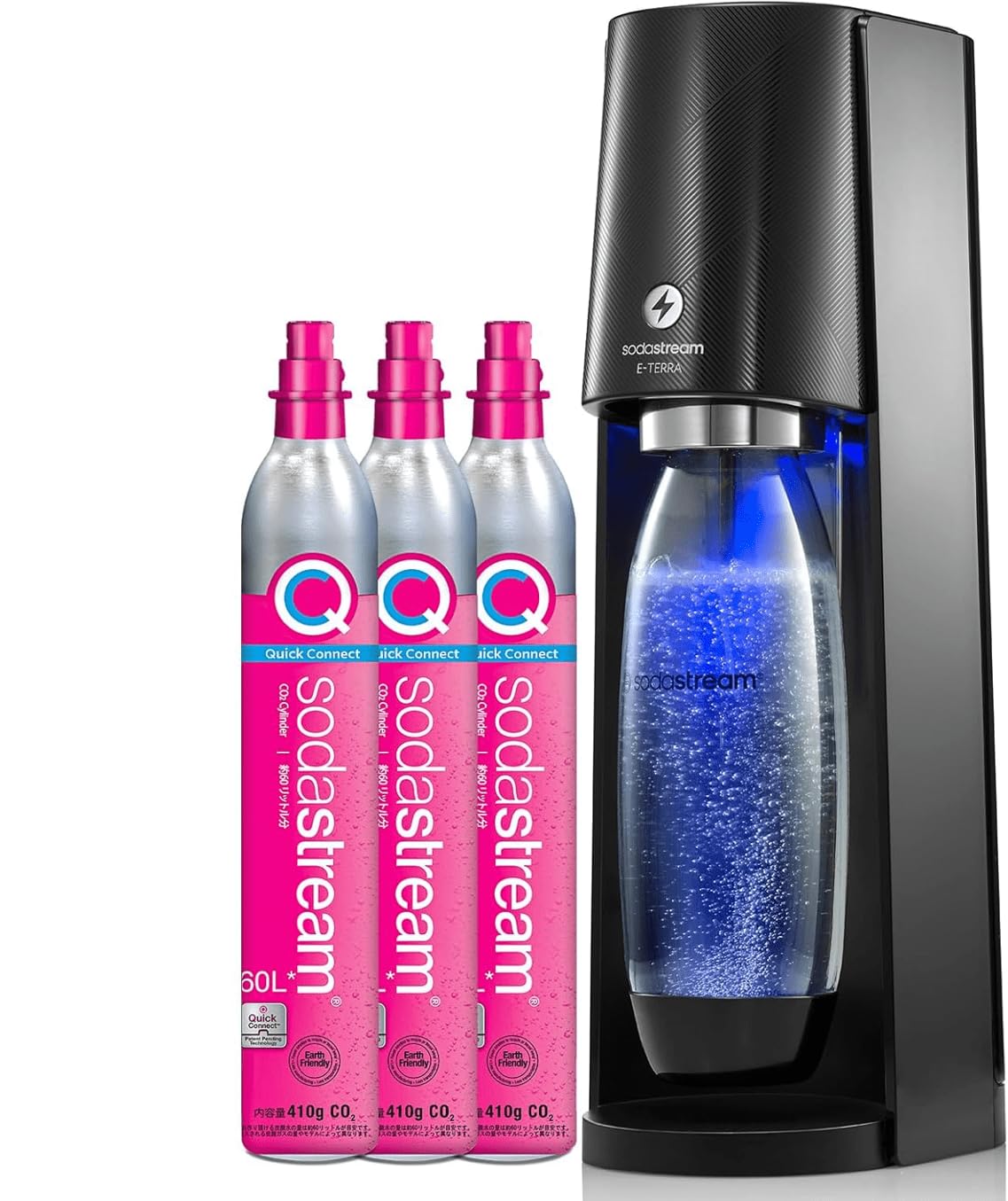 Amazon | ソーダストリーム E-TERRA (E-テラ) ブラック ガス増量
