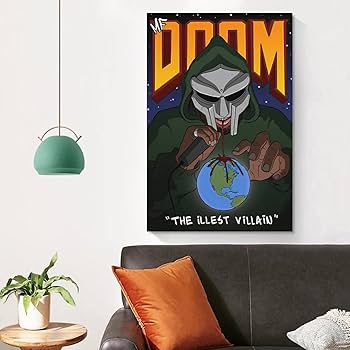 Amazon.co.jp: Rapper MF Doom ポスター&プリント キャンバスウォール