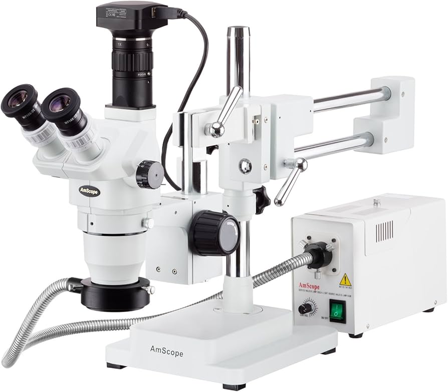 Amazon.com : AmScope 2x-225x Trinocular Boom Stand Stereo Zoom