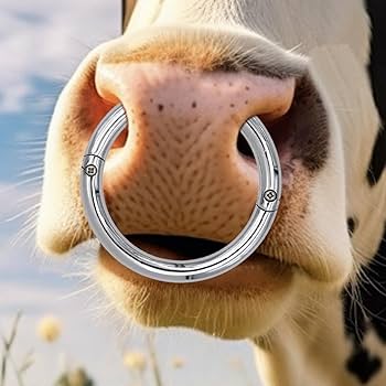 Amazon.co.jp: 牛用鼻輪 - ポータブルステンレス製牛輪|簡単に使用