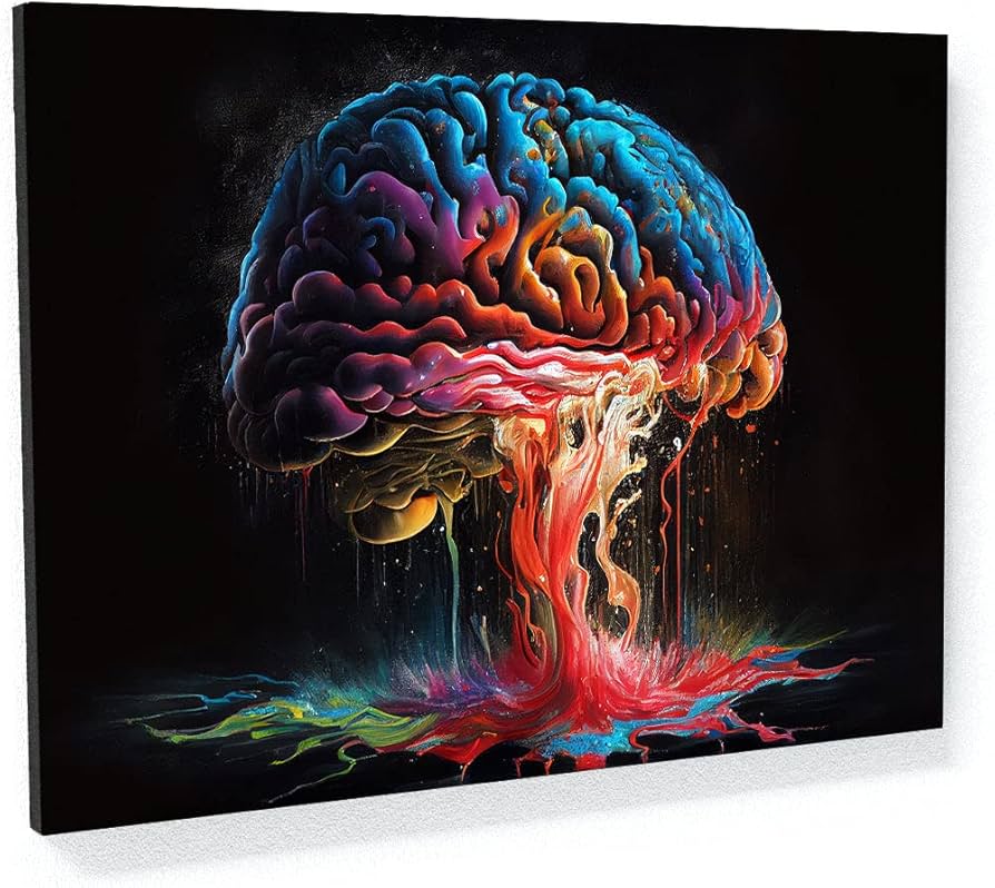 Amazon.com: Sense Canvas Brain 8 Canvas Art - Home Decor Wall Art