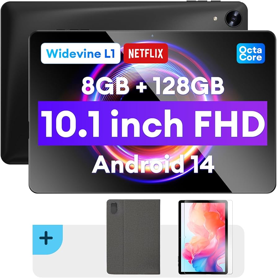 Amazon.com : Headwolf Android 14 Tablet 10 inch with Case and