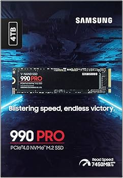 Amazon.com: Samsung 990 PRO NVMe M.2 SSD, 4 TB, PCIe 4.0, 7,450 MB