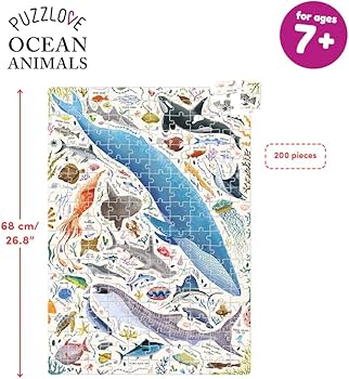 Amazon | Puzzlove 海洋動物(200ピース) 7+フロアパズル