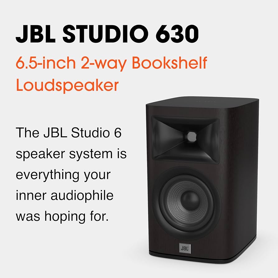 Amazon.com: JBL Studio 630, Dark Wood - High-Performance Bookshelf