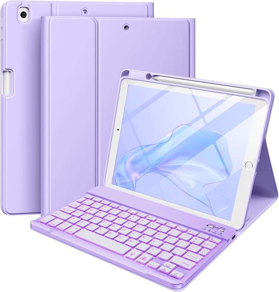 Amazon.com: Hamile for iPad 9th Generation Case with Keyboard 10.2