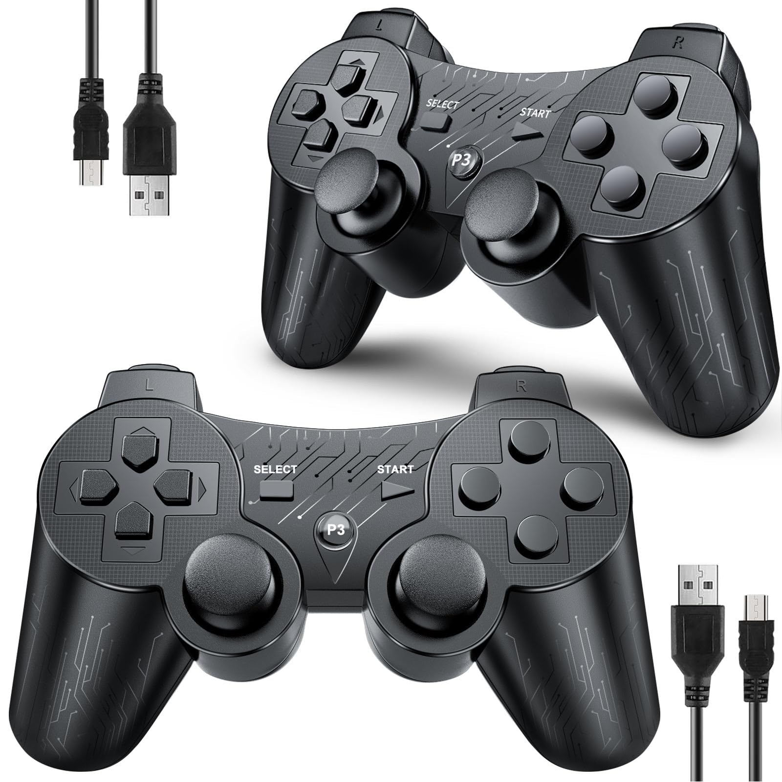 Amazon.com: OKHAHA Controller 2 Pack for PS3 Wireless Controller