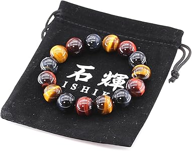 Amazon.co.jp: 石輝 AAAAランク天然石3色ミックスタイガーアイ14mm