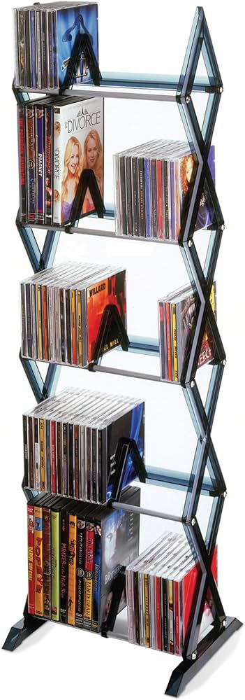Amazon.com: Atlantic Mitsu 5-Tier Media Rack - 130 CD or 90 DVD